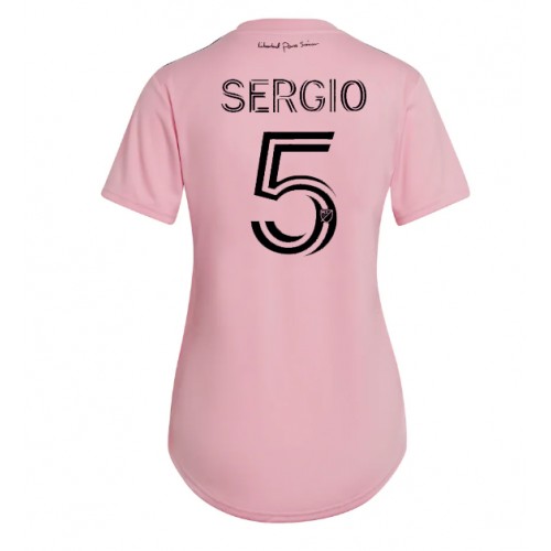 Maillot de foot Inter Miami Sergio Busquets #5 Domicile Femmes 2023-24 Manches Courte